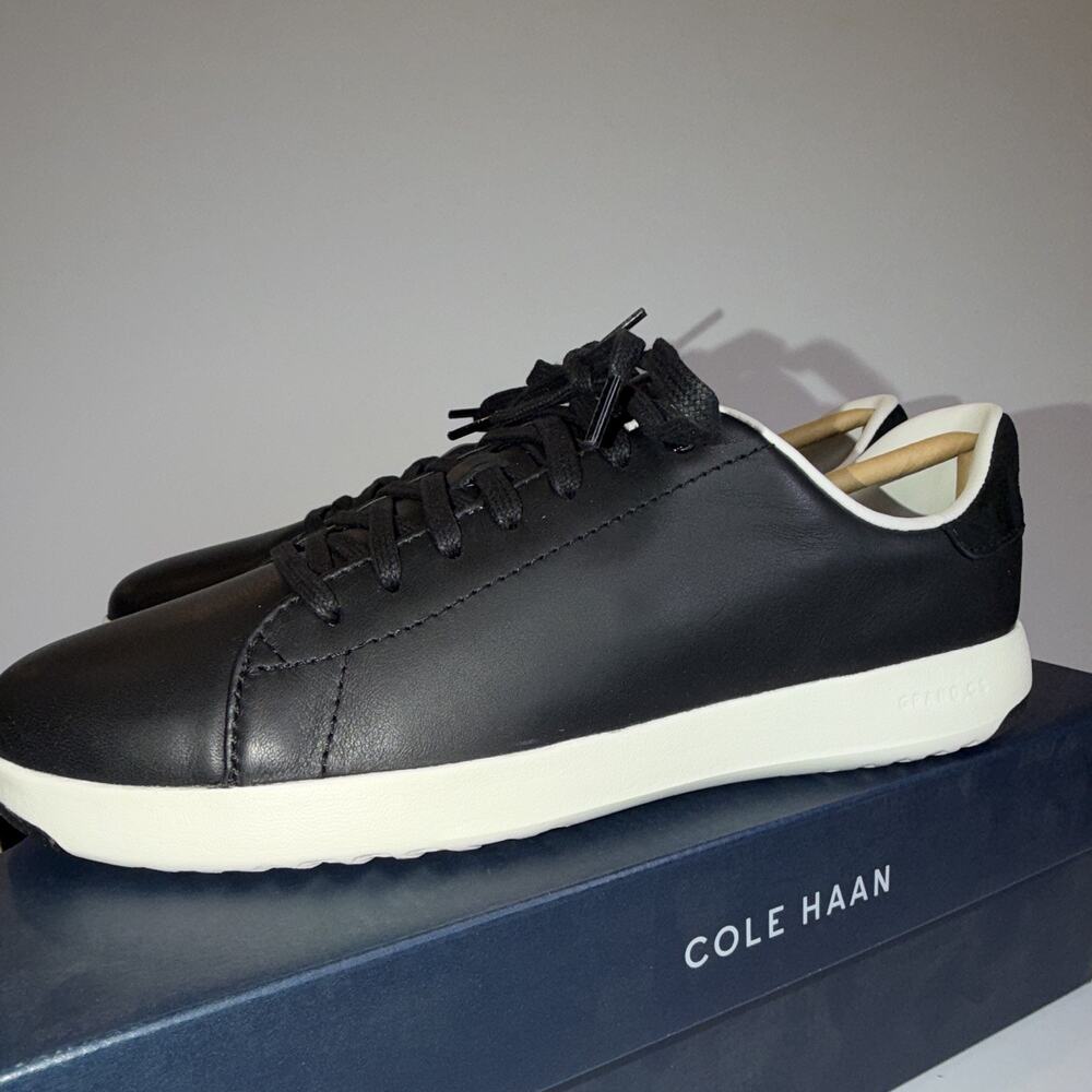Cole Haan GrandPro Tennis Men's Low Top Lace-Up Sneakers Black/White B W02896